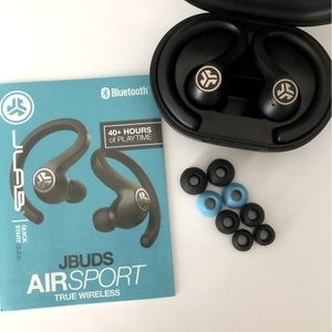 JLab JBUDS Air Sport Wireless Bluetooth Earbuds (around ear running headphones)